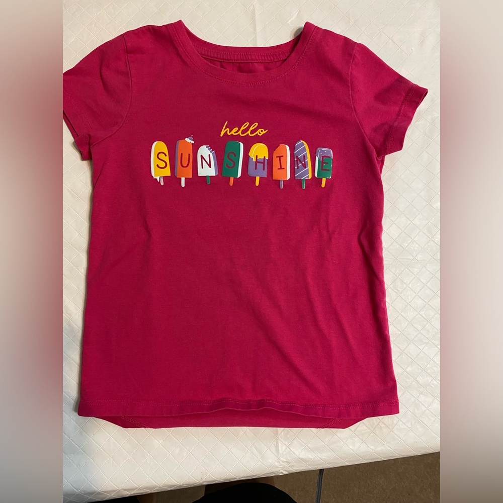 Vibrant Kids 'Hello Sunshine' Tee - Pink xs 4-5